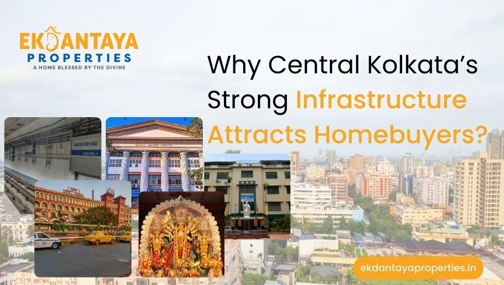 Central Kolkata skyline with strong metro and road connectivity